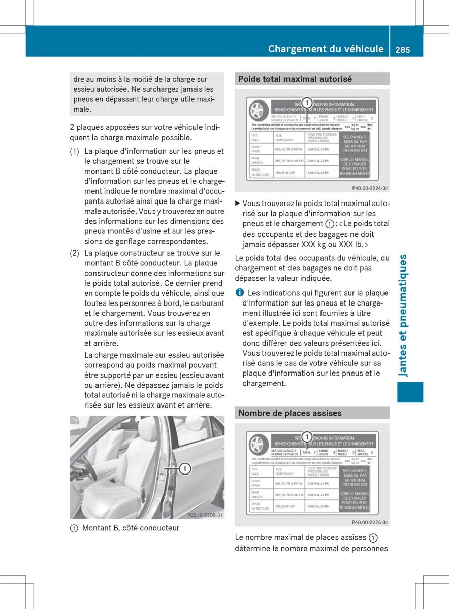 Mercedes Benz S Class W222 manuel du proprietaire / page 287