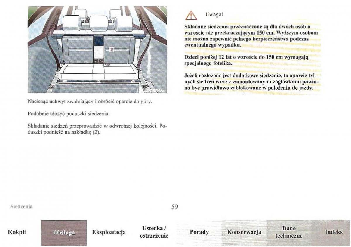 Mercedes Benz E Class W210 instrukcja obslugi / page 58