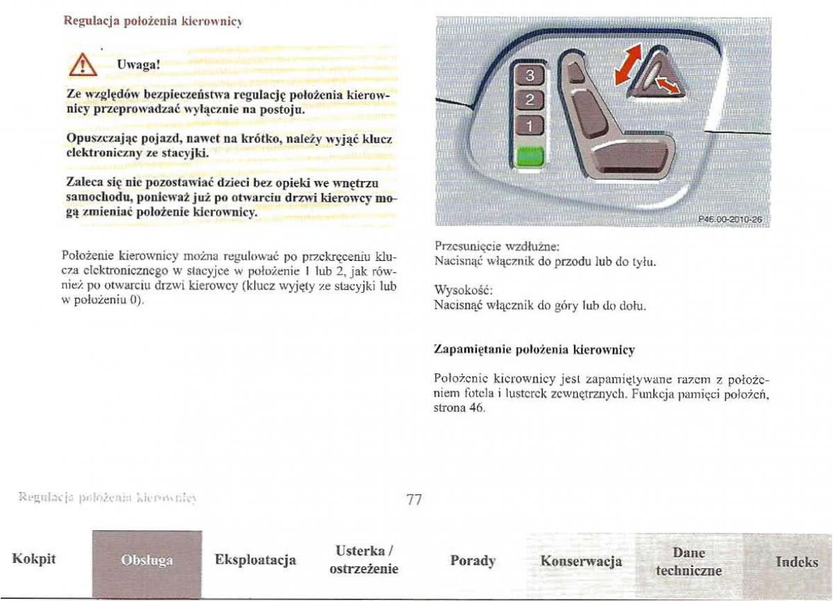 Mercedes Benz E Class W210 instrukcja obslugi / page 77