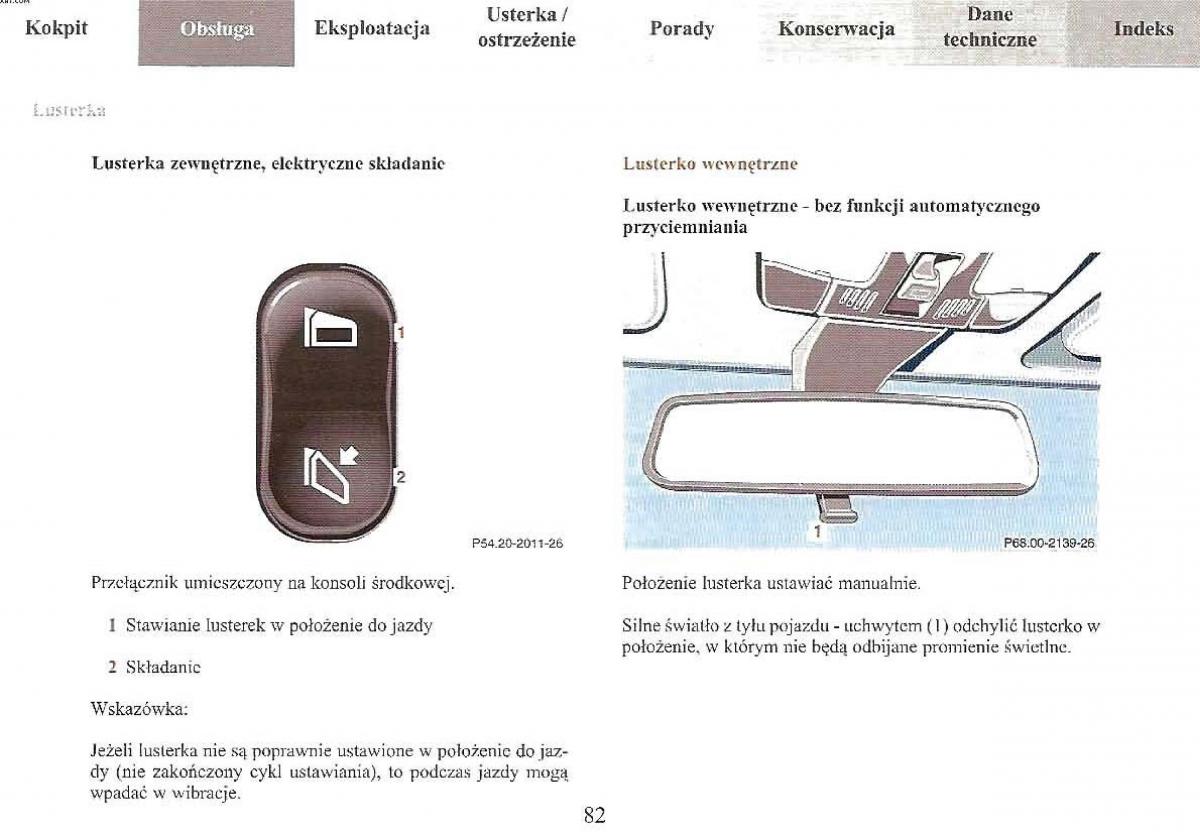 Mercedes Benz E Class W210 instrukcja obslugi / page 83