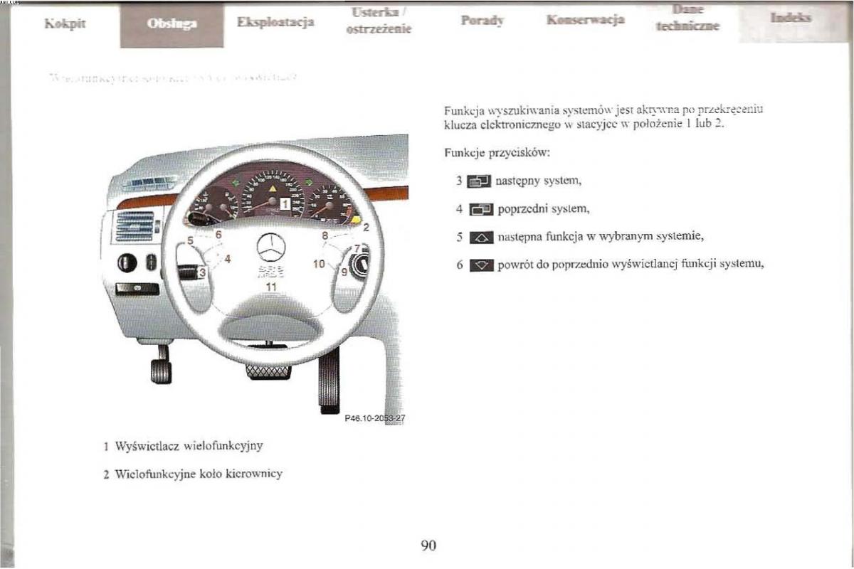 Mercedes Benz E Class W210 instrukcja obslugi / page 90