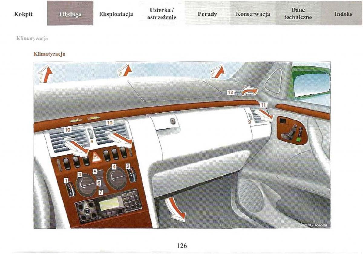 Mercedes Benz E Class W210 instrukcja obslugi / page 125