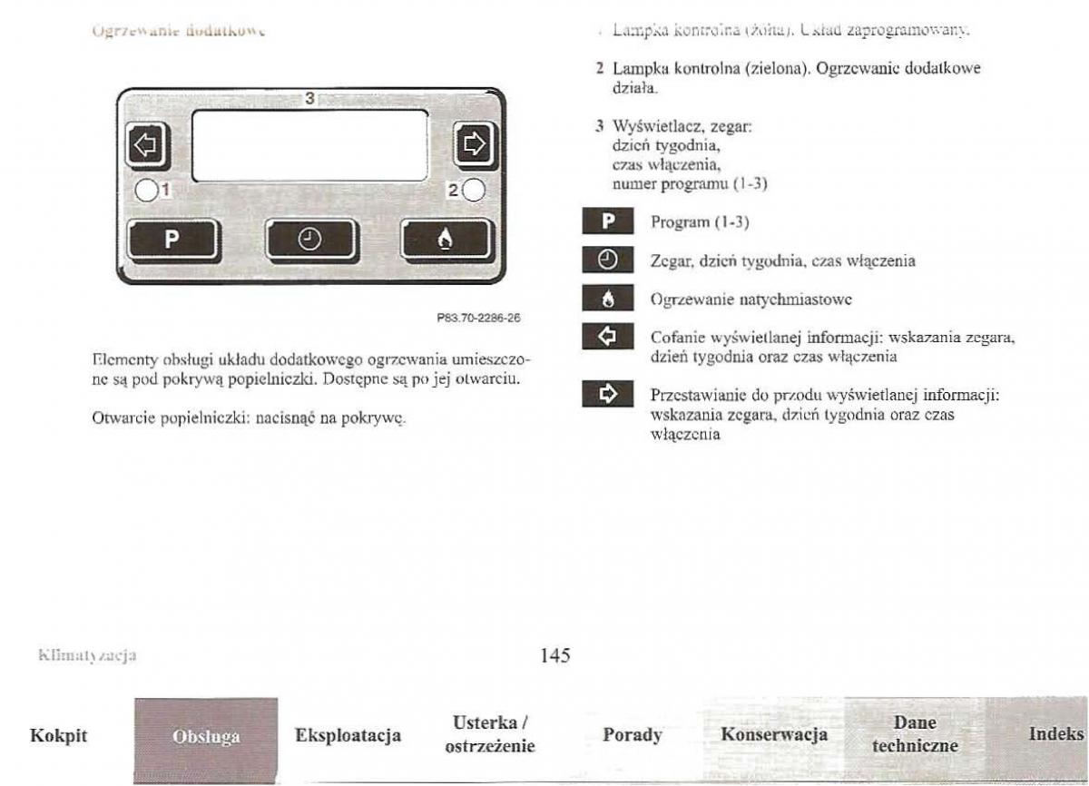 Mercedes Benz E Class W210 instrukcja obslugi / page 144