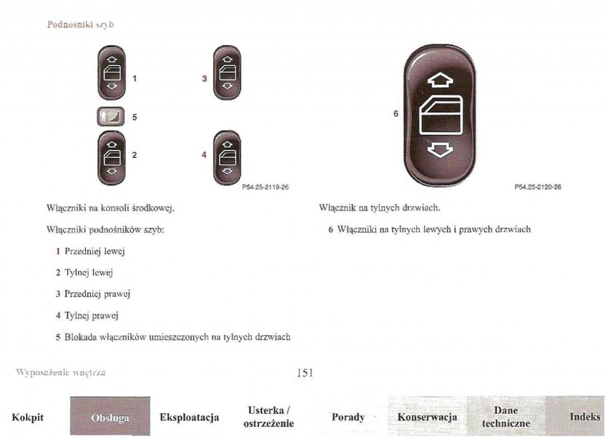 Mercedes Benz E Class W210 instrukcja obslugi / page 149