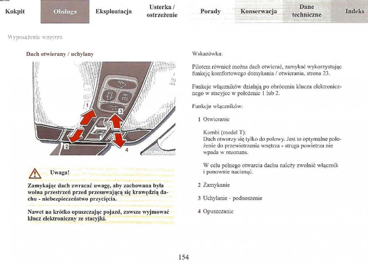 Mercedes Benz E Class W210 instrukcja obslugi / page 154