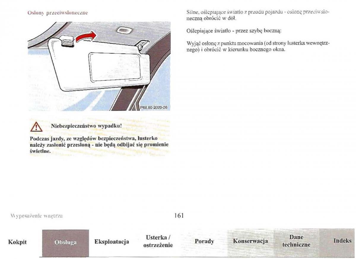 Mercedes Benz E Class W210 instrukcja obslugi / page 160