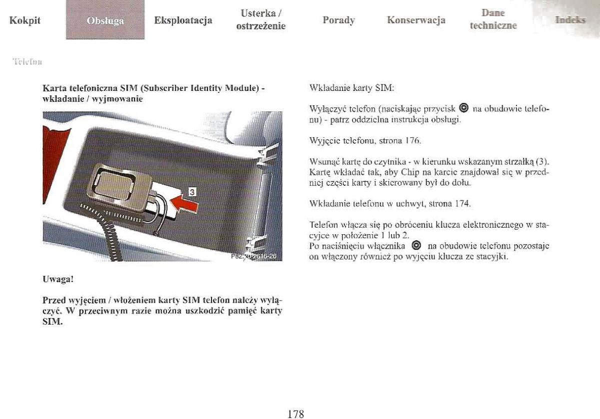 Mercedes Benz E Class W210 instrukcja obslugi / page 177