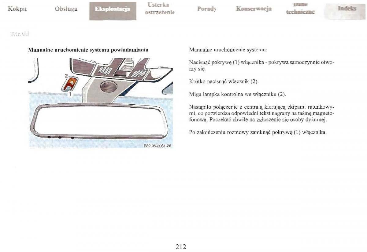 Mercedes Benz E Class W210 instrukcja obslugi / page 211