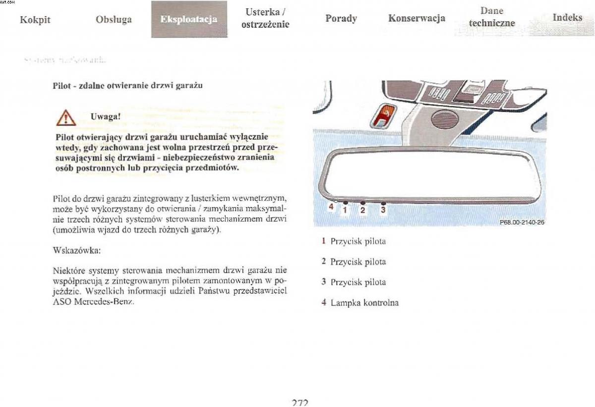 Mercedes Benz E Class W210 instrukcja obslugi / page 270