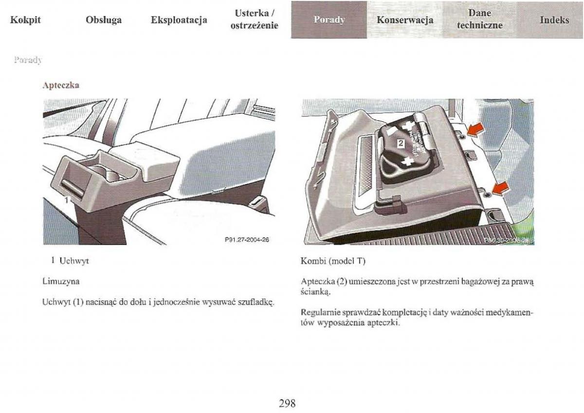 Mercedes Benz E Class W210 instrukcja obslugi / page 296