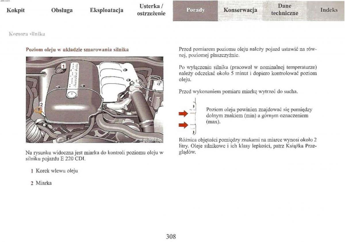 Mercedes Benz E Class W210 instrukcja obslugi / page 306