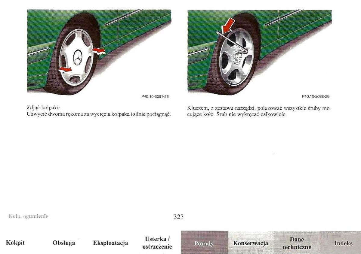 Mercedes Benz E Class W210 instrukcja obslugi / page 321