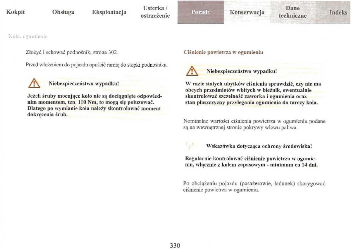 Mercedes Benz E Class W210 instrukcja obslugi / page 328