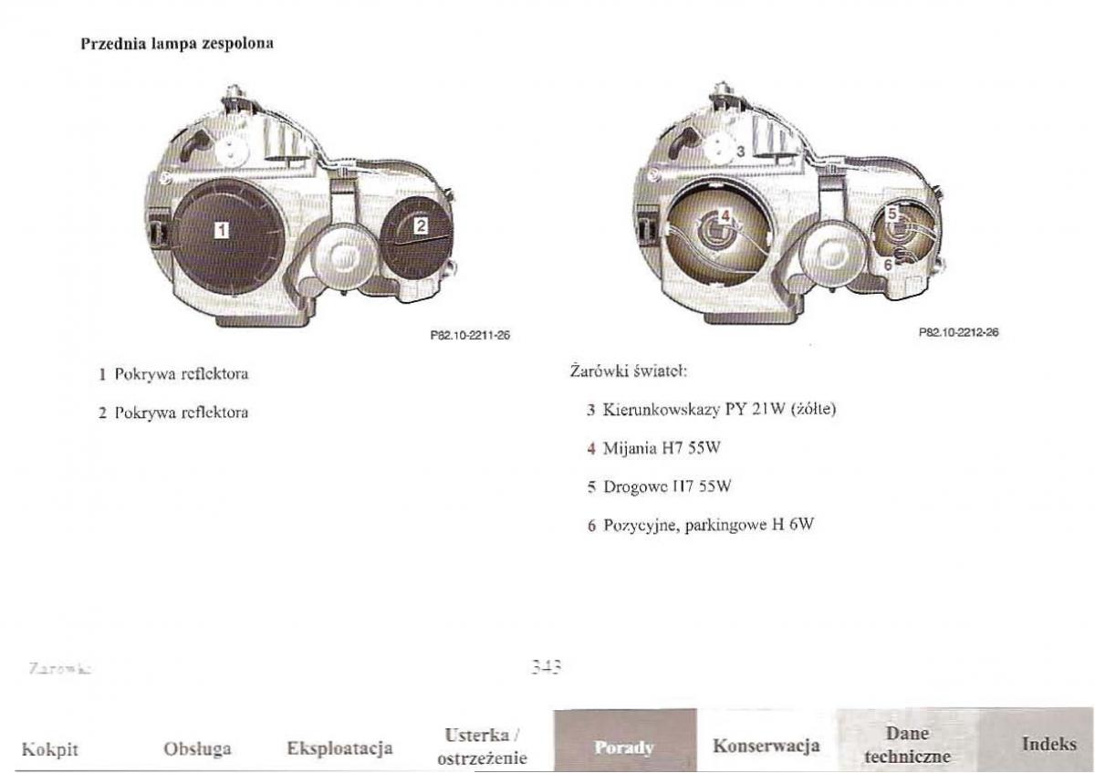 Mercedes Benz E Class W210 instrukcja obslugi / page 341