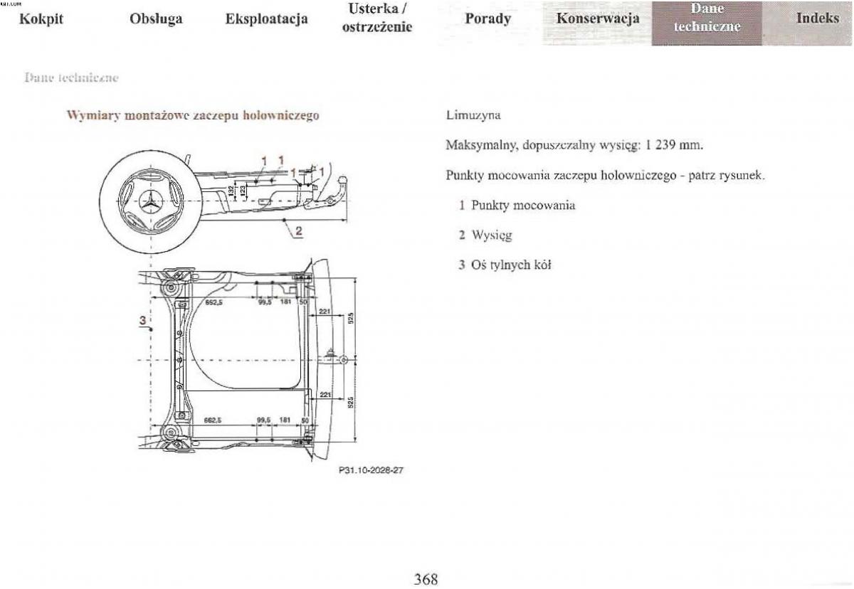 Mercedes Benz E Class W210 instrukcja obslugi / page 365