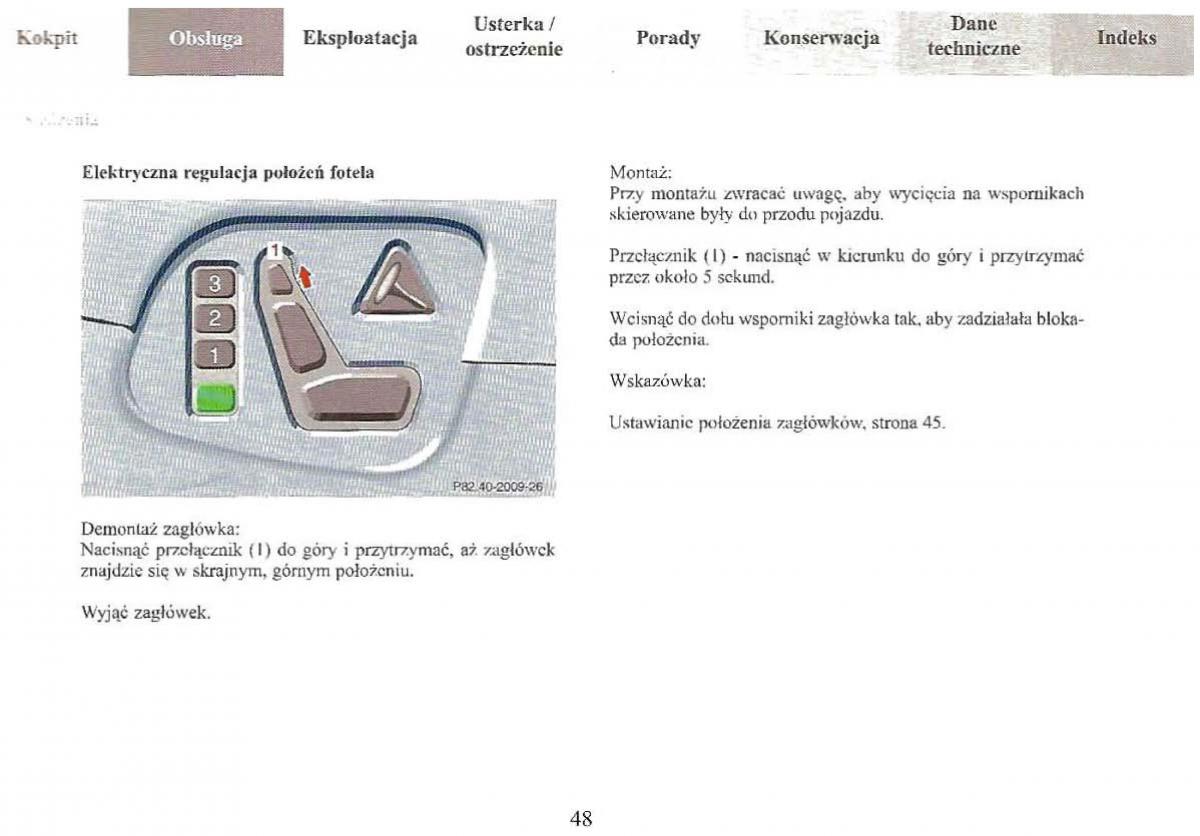 Mercedes Benz E Class W210 instrukcja obslugi / page 49