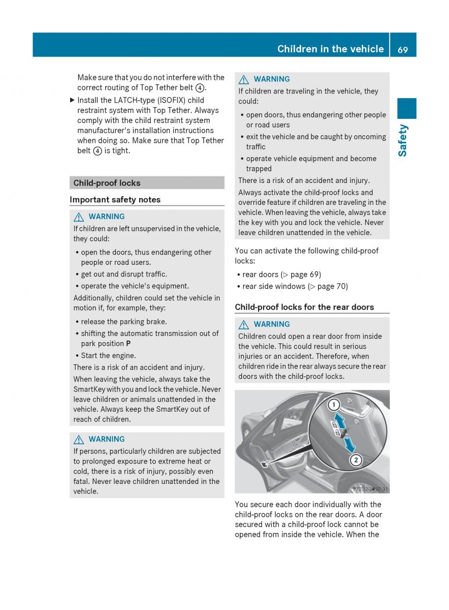 Mercedes Benz S Class W222 owners manual / page 71