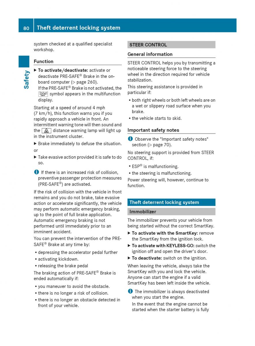 Mercedes Benz S Class W222 owners manual / page 82