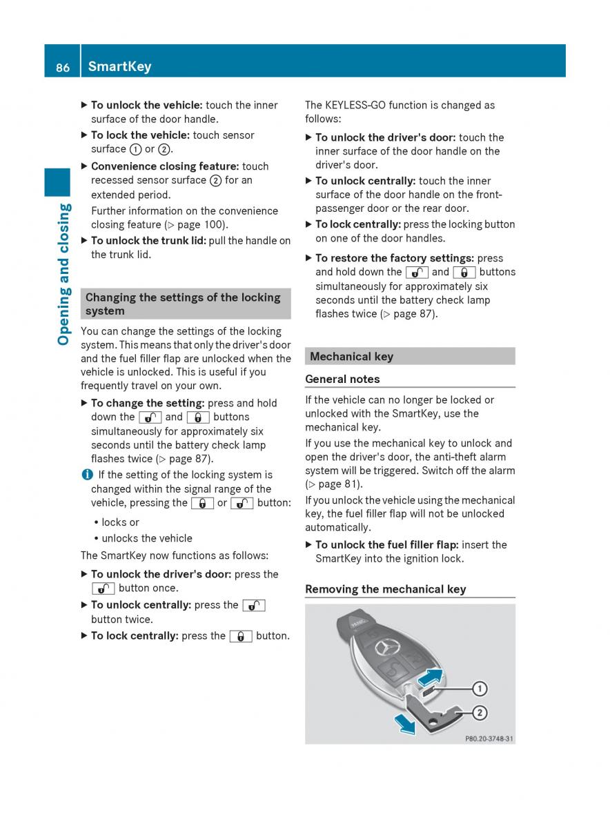 Mercedes Benz S Class W222 owners manual / page 88