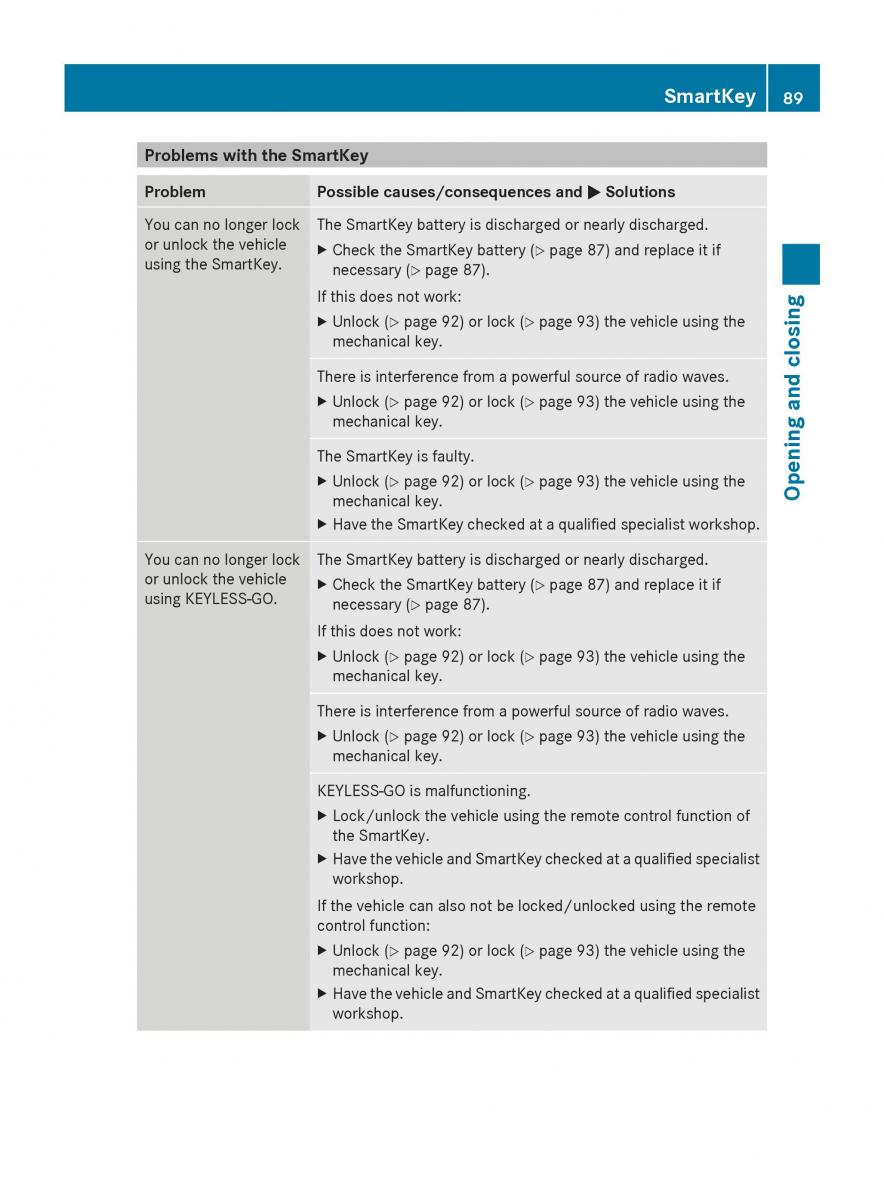 Mercedes Benz S Class W222 owners manual / page 91