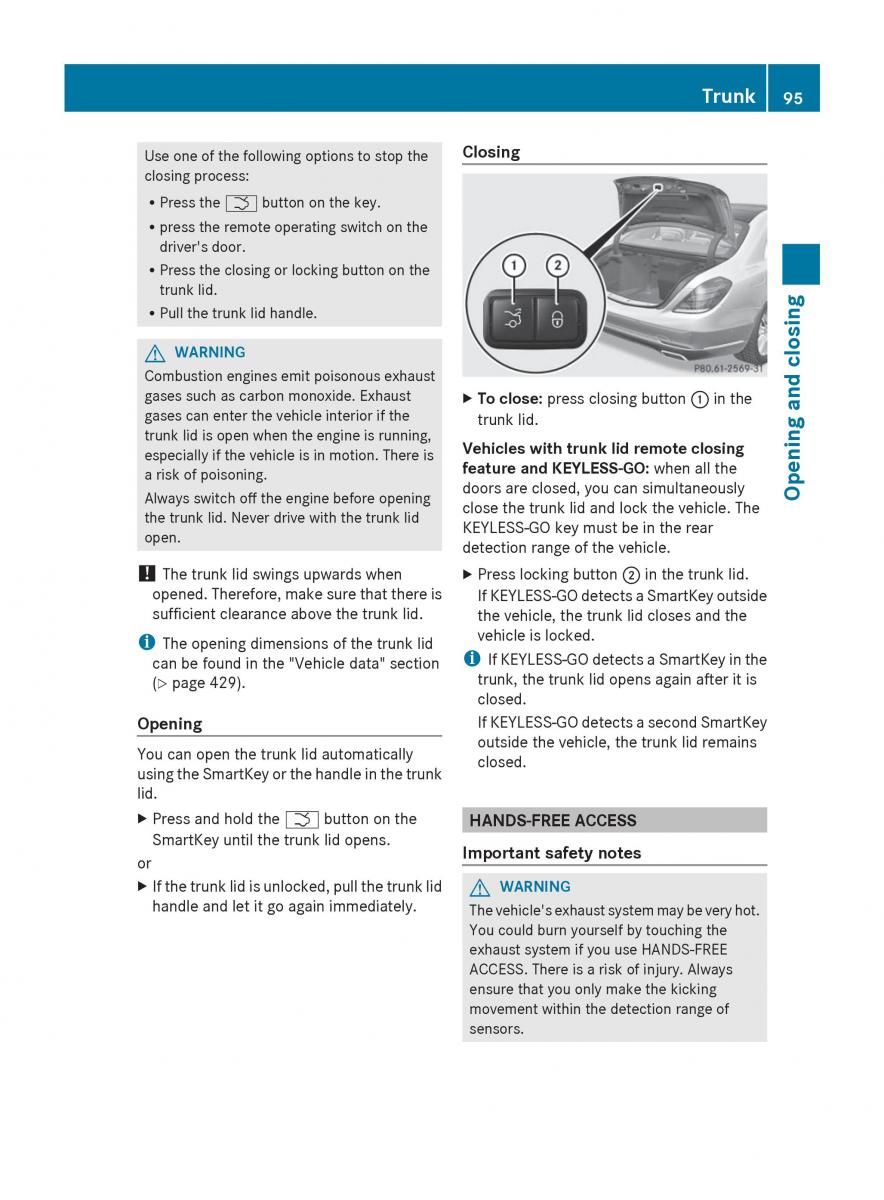 Mercedes Benz S Class W222 owners manual / page 97