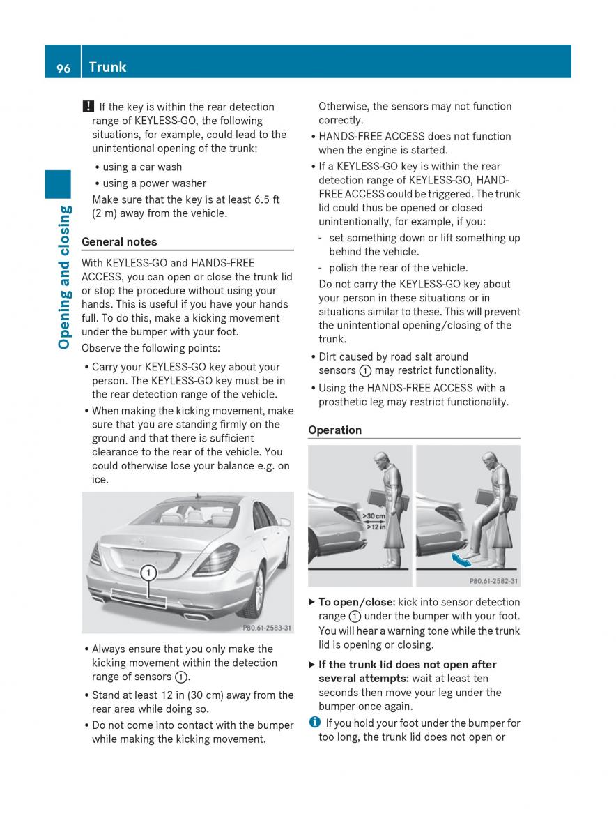 Mercedes Benz S Class W222 owners manual / page 98