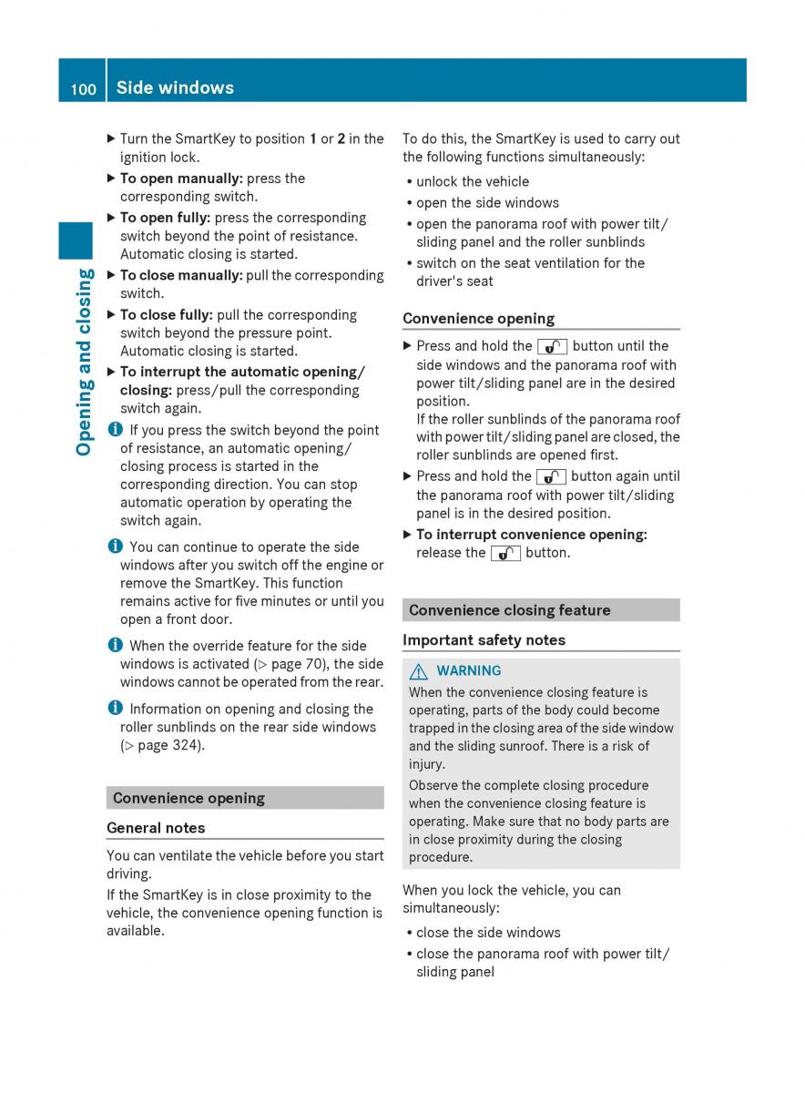 Mercedes Benz S Class W222 owners manual / page 102