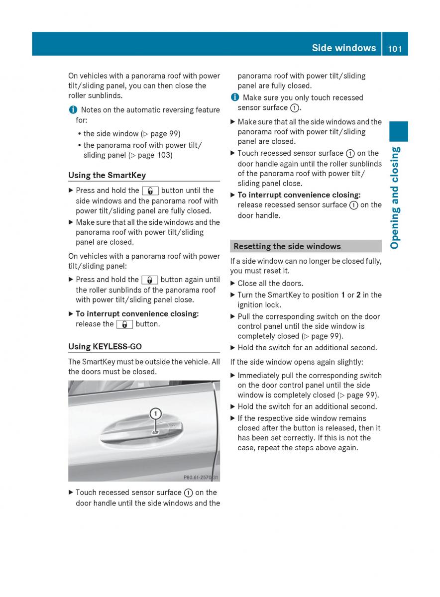 Mercedes Benz S Class W222 owners manual / page 103