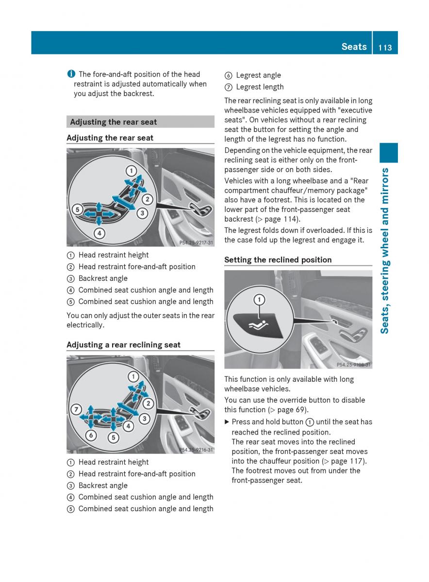 Mercedes Benz S Class W222 owners manual / page 115