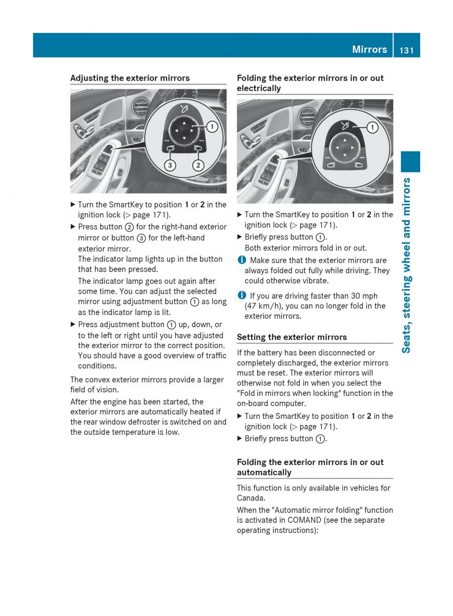 Mercedes Benz S Class W222 owners manual / page 133