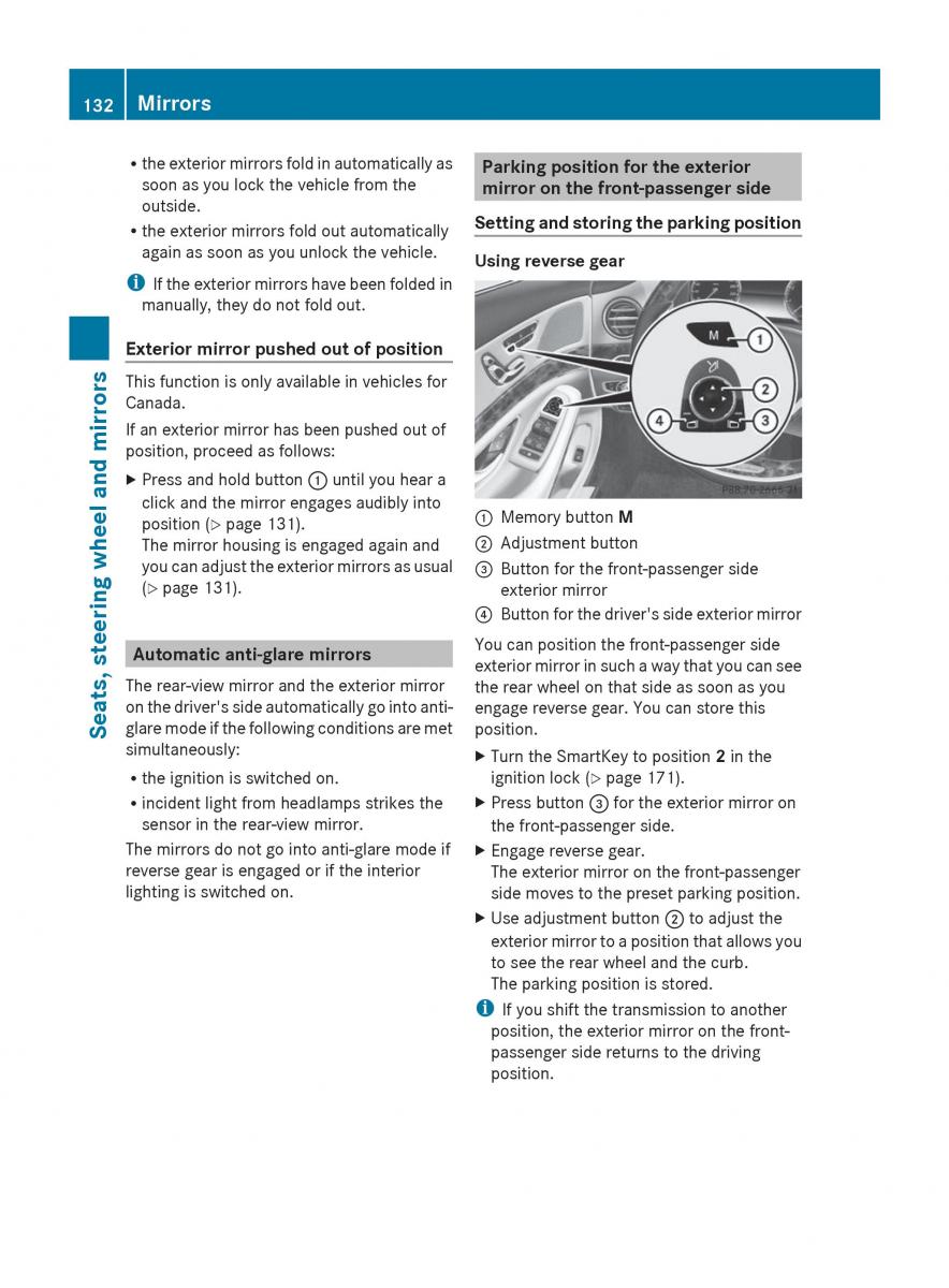 Mercedes Benz S Class W222 owners manual / page 134