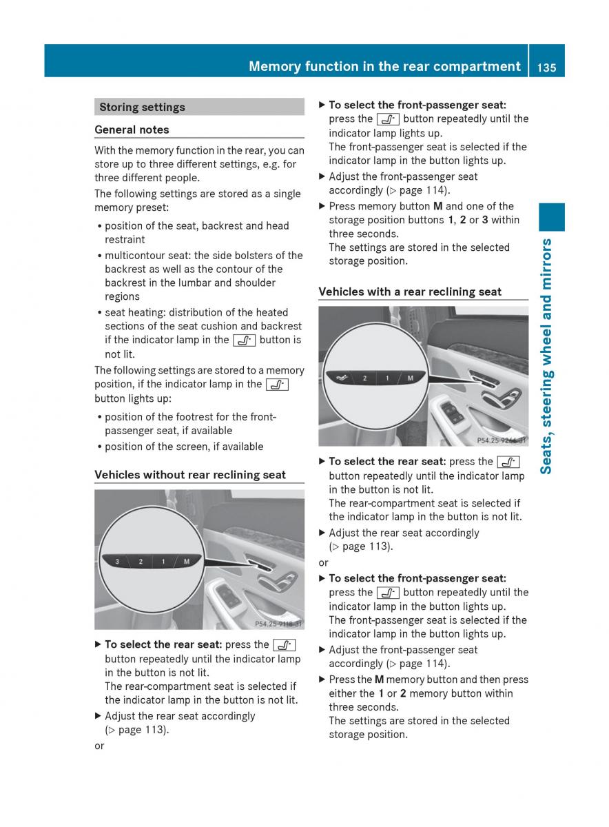 Mercedes Benz S Class W222 owners manual / page 137