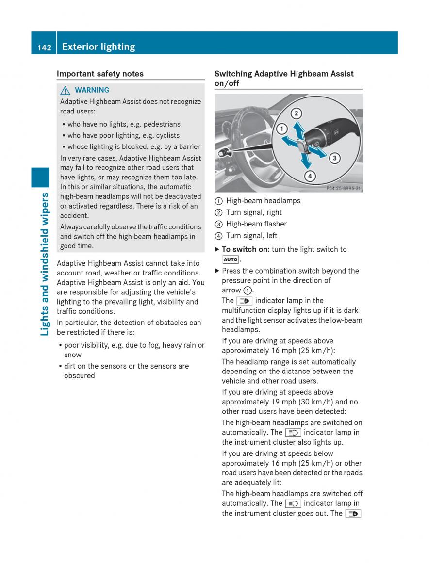 Mercedes Benz S Class W222 owners manual / page 144