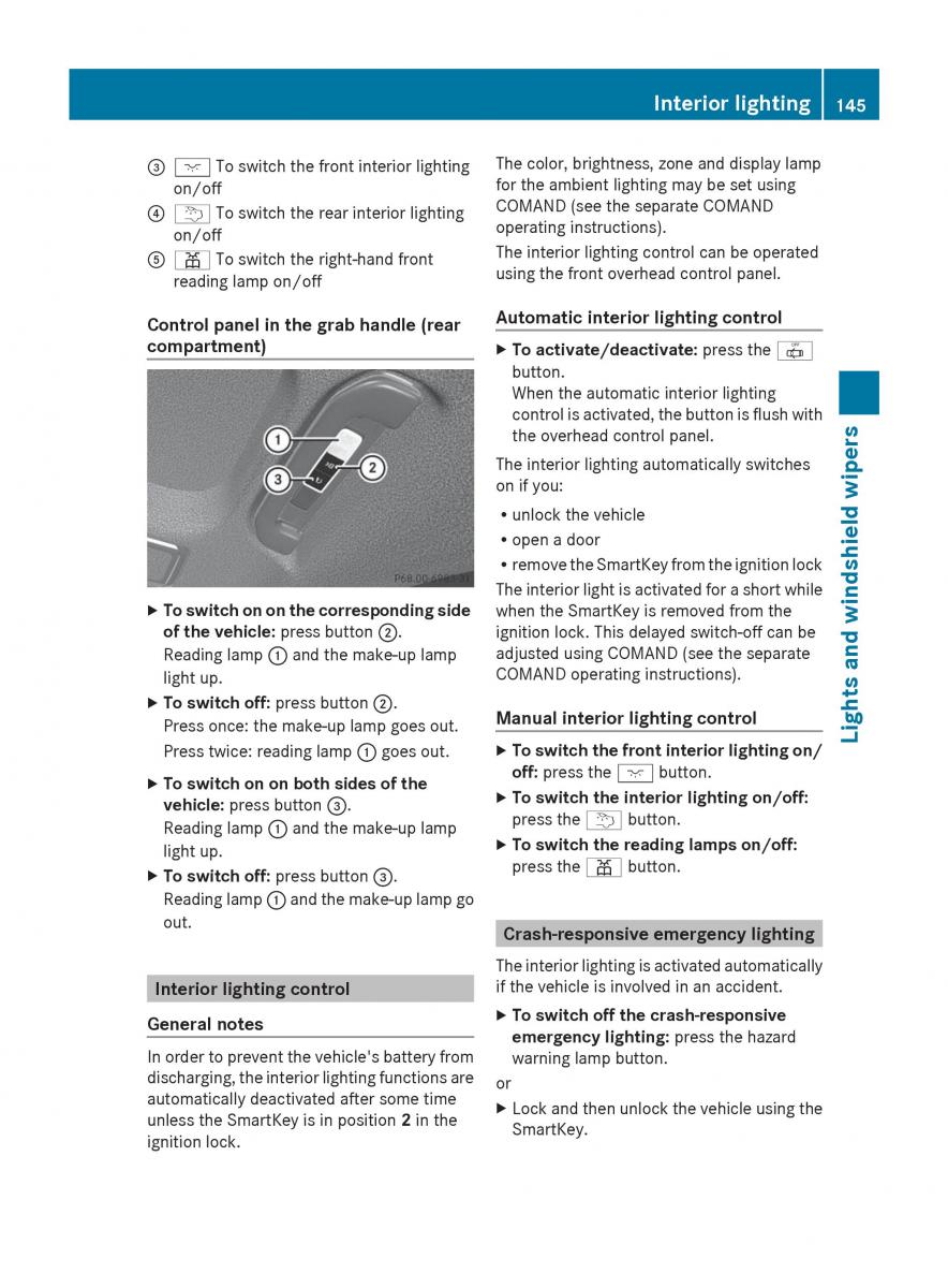 Mercedes Benz S Class W222 owners manual / page 147