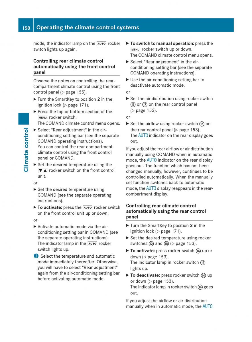 Mercedes Benz S Class W222 owners manual / page 160