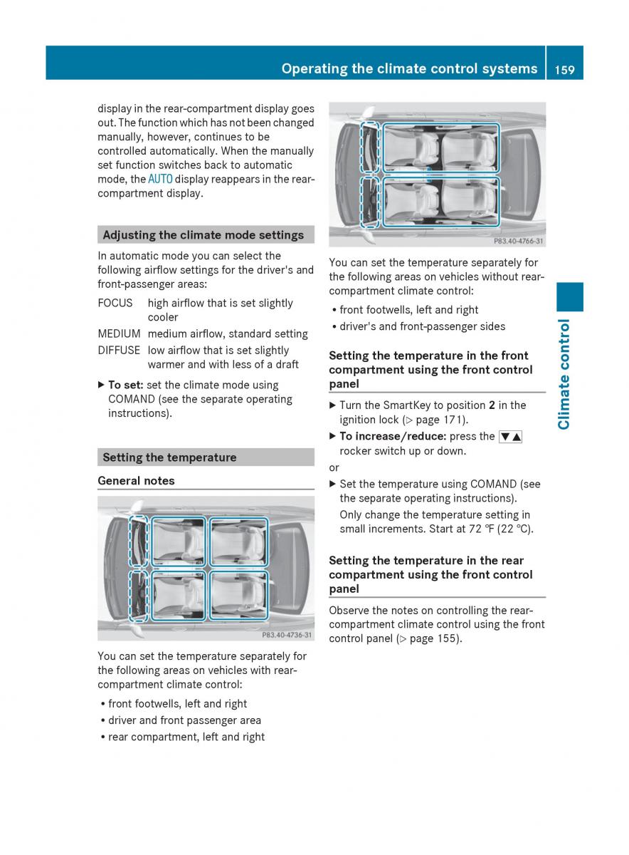 Mercedes Benz S Class W222 owners manual / page 161