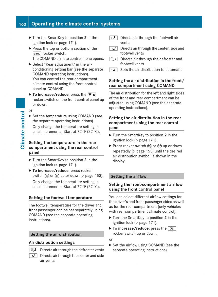 Mercedes Benz S Class W222 owners manual / page 162