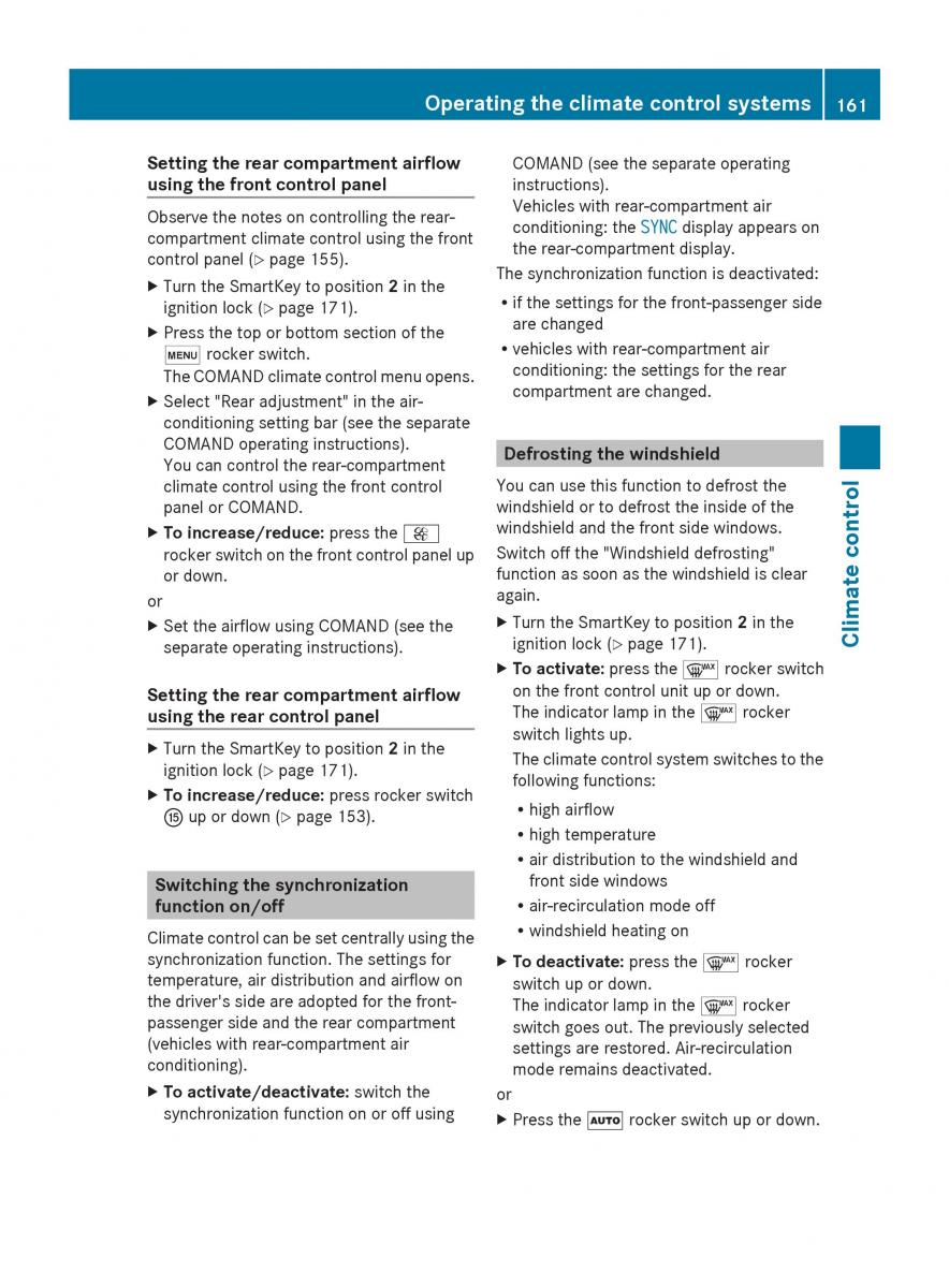 Mercedes Benz S Class W222 owners manual / page 163