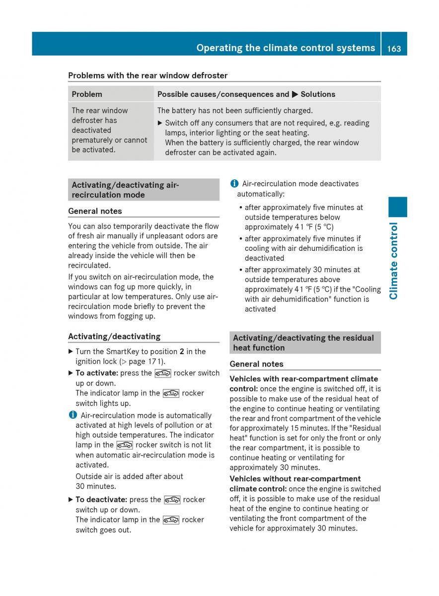 Mercedes Benz S Class W222 owners manual / page 165