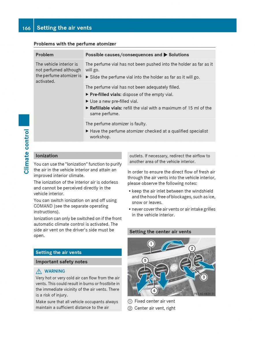 Mercedes Benz S Class W222 owners manual / page 168