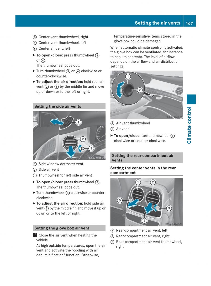 Mercedes Benz S Class W222 owners manual / page 169