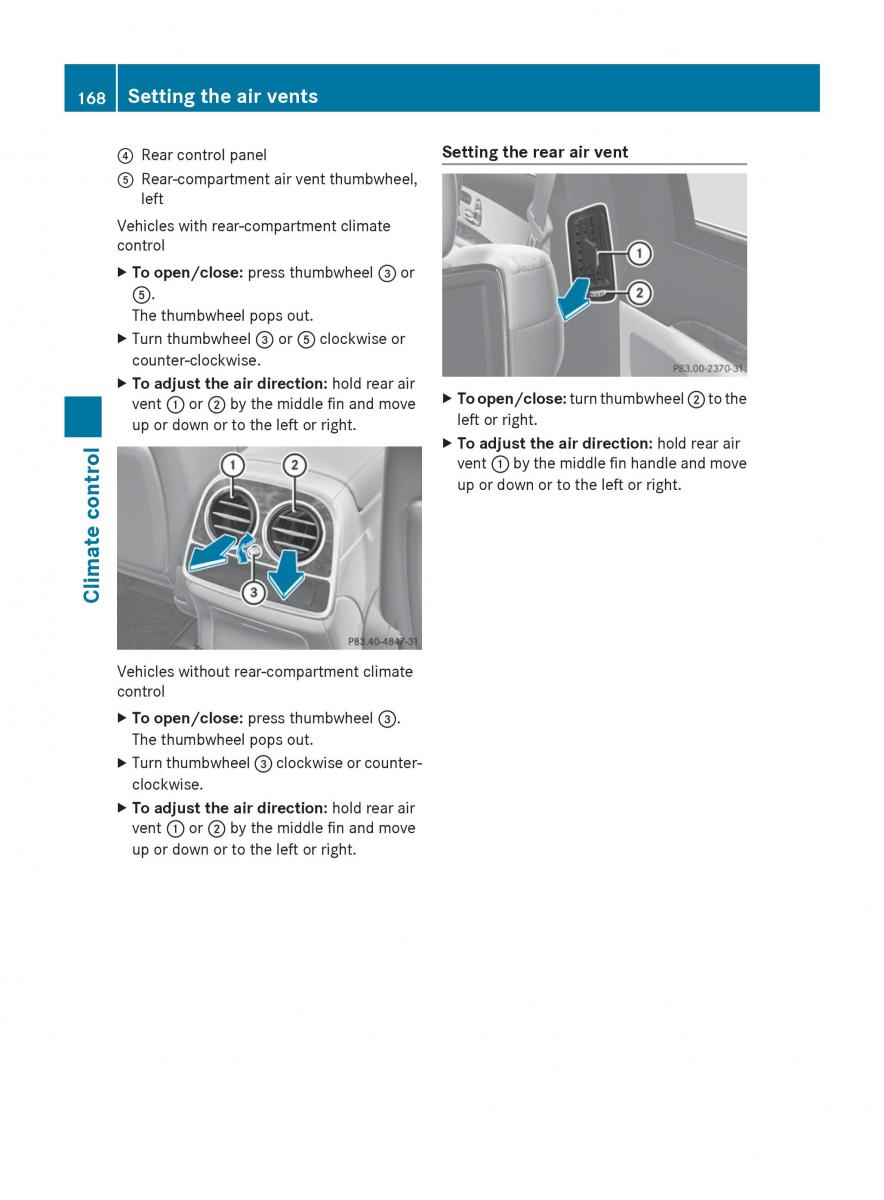 Mercedes Benz S Class W222 owners manual / page 170