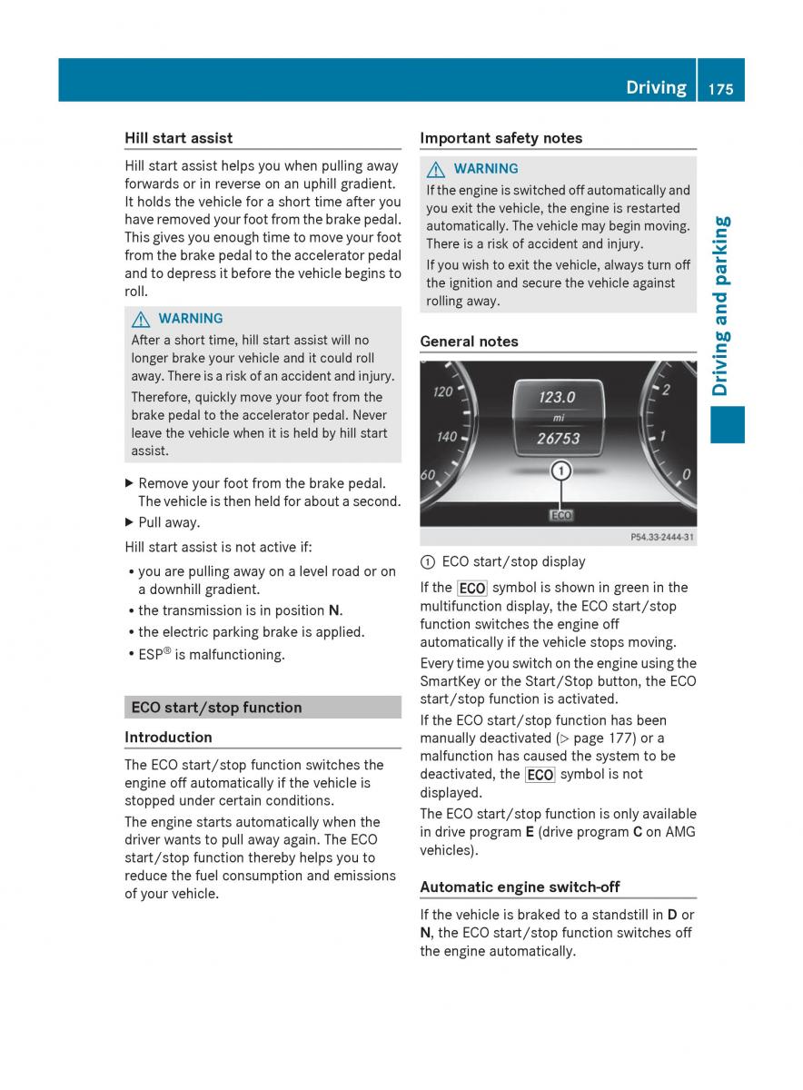 Mercedes Benz S Class W222 owners manual / page 177