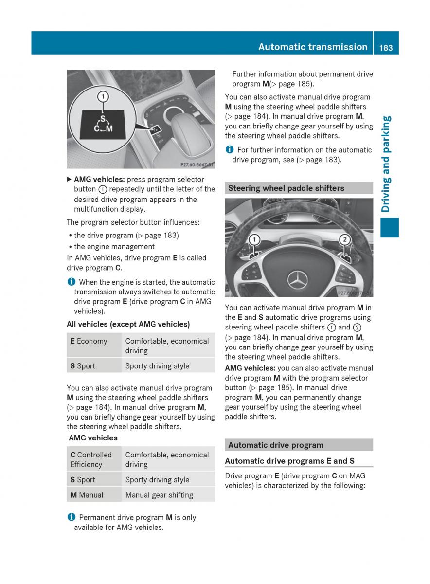 Mercedes Benz S Class W222 owners manual / page 185