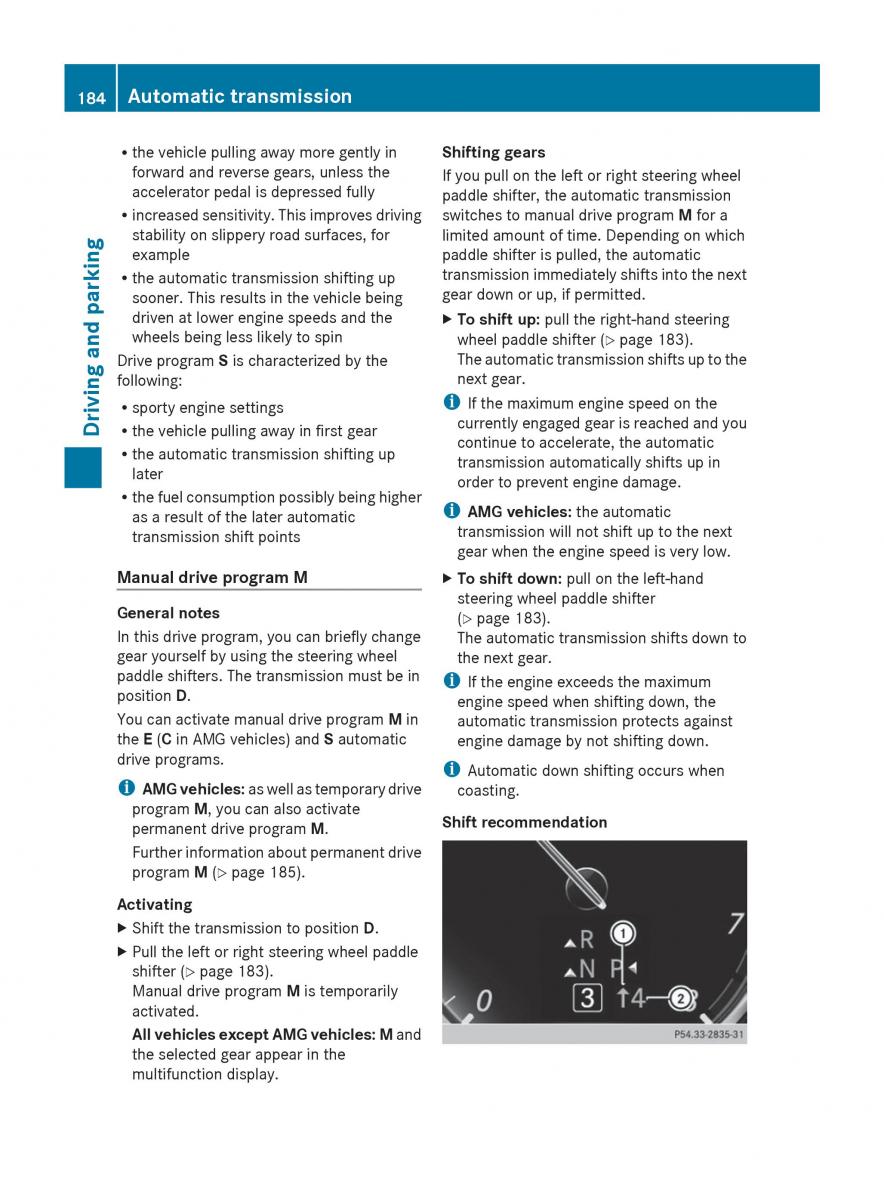 Mercedes Benz S Class W222 owners manual / page 186