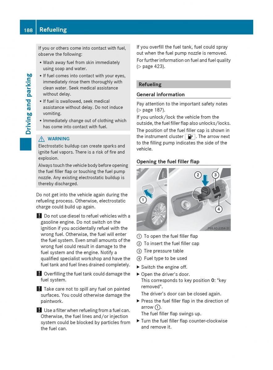 Mercedes Benz S Class W222 owners manual / page 190