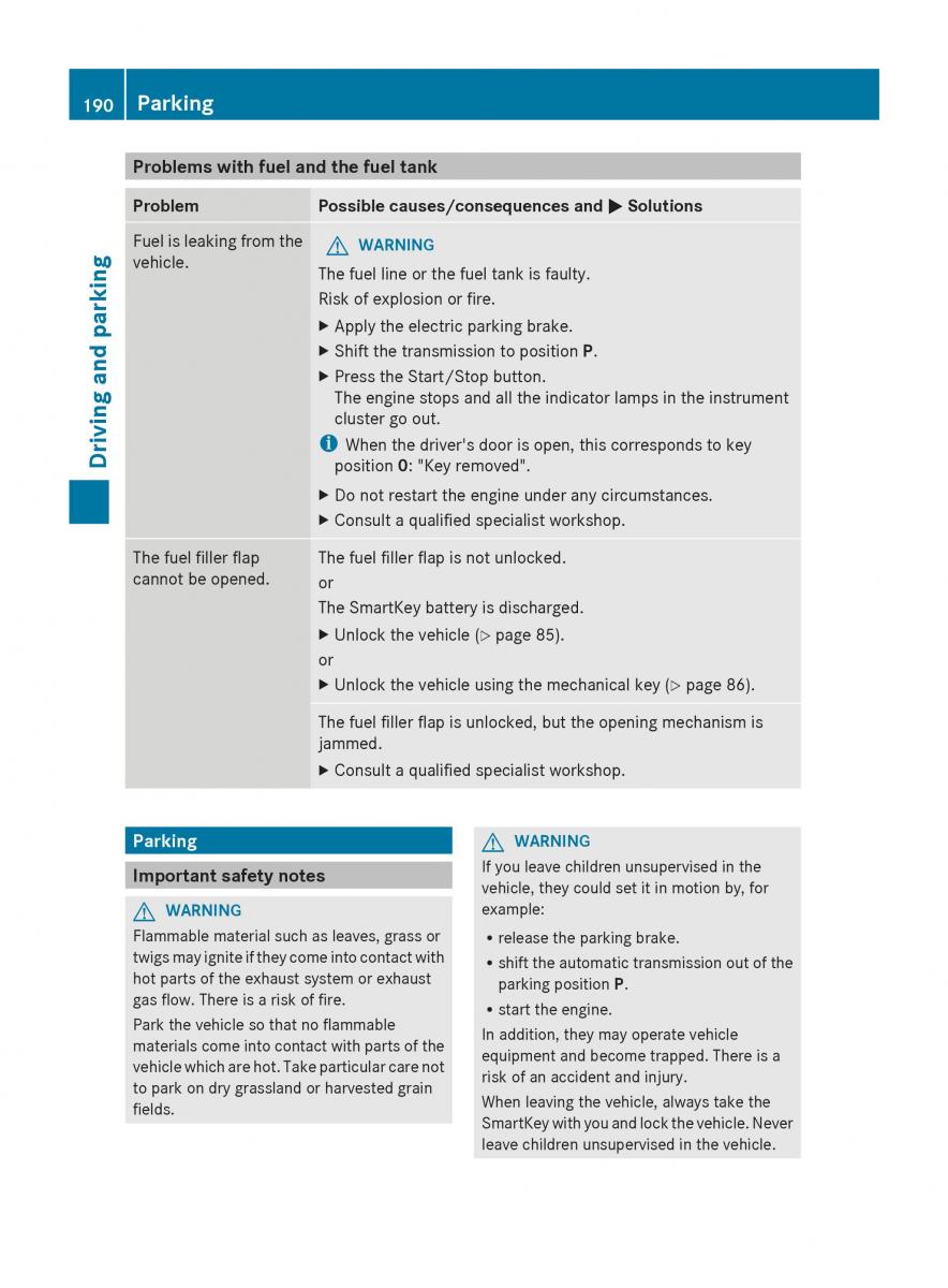 Mercedes Benz S Class W222 owners manual / page 192