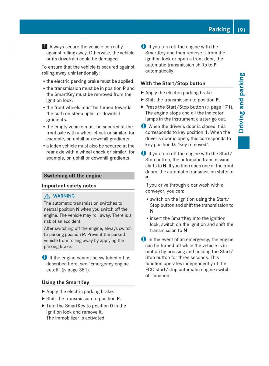 Mercedes Benz S Class W222 owners manual / page 193