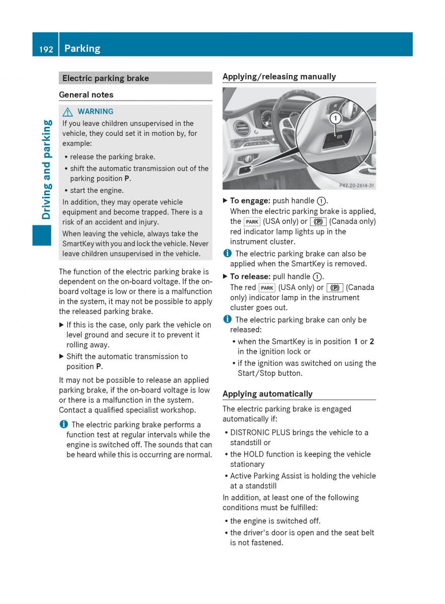 Mercedes Benz S Class W222 owners manual / page 194