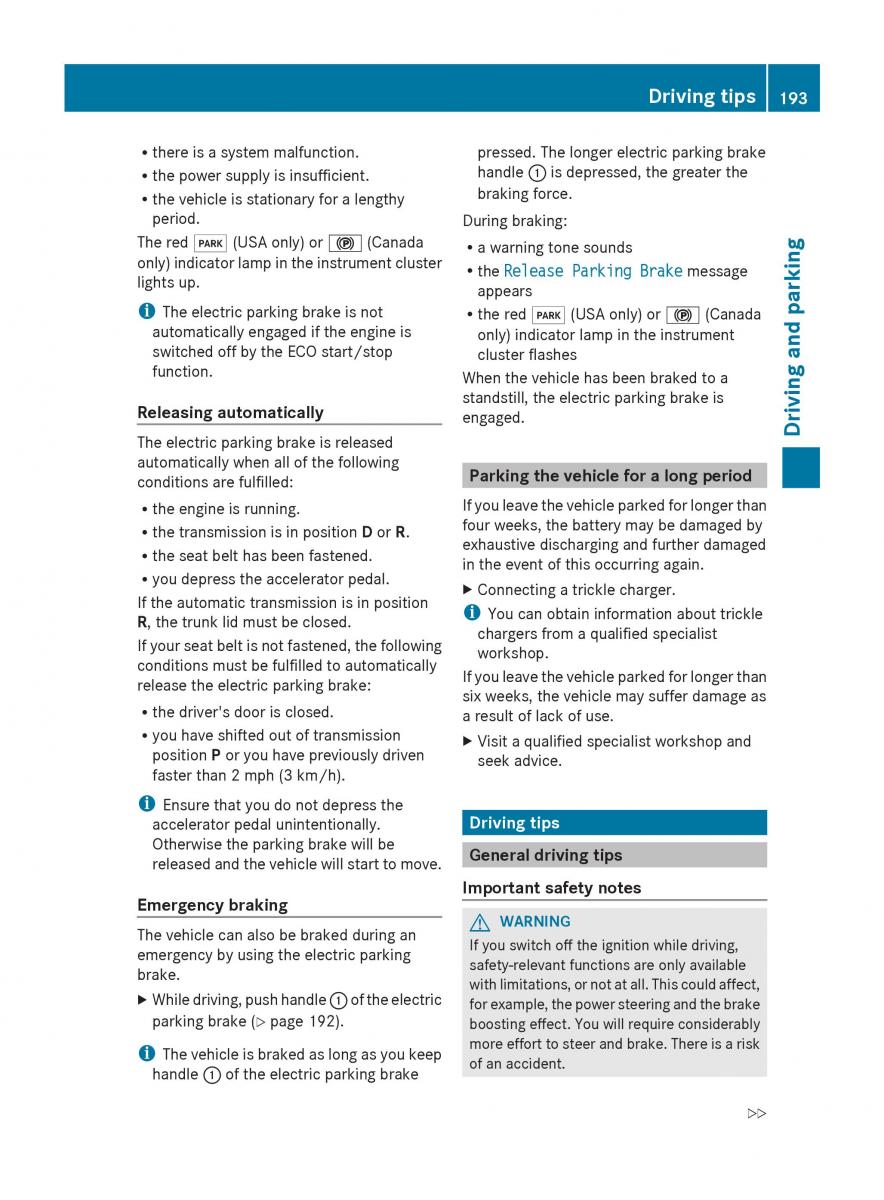 Mercedes Benz S Class W222 owners manual / page 195